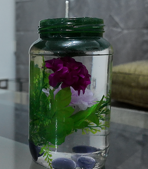 Agua con flores